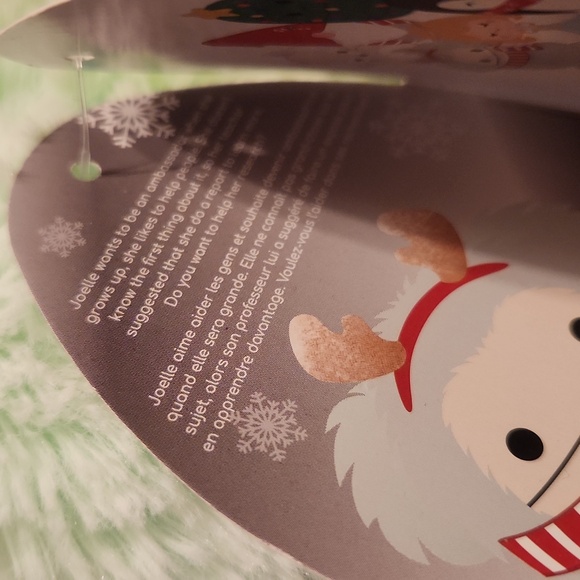 NWT Squishmallows 12" "Joelle" Mint Winter Christmas Bigfoot w/ Scarf Plush - Picture 6 of 6